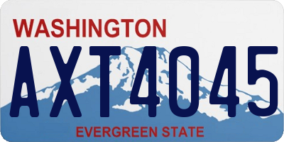 WA license plate AXT4045
