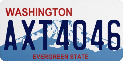 WA license plate AXT4046