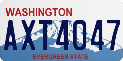 WA license plate AXT4047