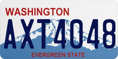 WA license plate AXT4048