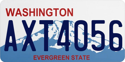WA license plate AXT4056