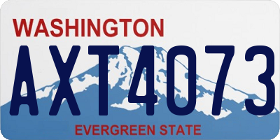 WA license plate AXT4073