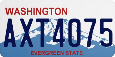 WA license plate AXT4075