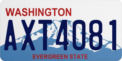 WA license plate AXT4081