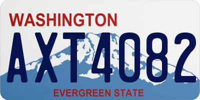 WA license plate AXT4082