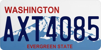 WA license plate AXT4085