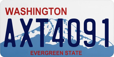 WA license plate AXT4091