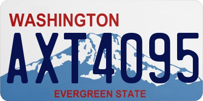 WA license plate AXT4095