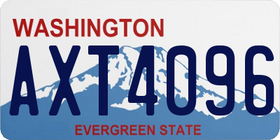 WA license plate AXT4096
