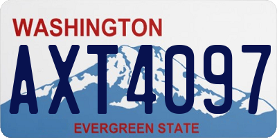 WA license plate AXT4097