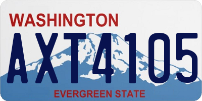 WA license plate AXT4105