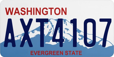 WA license plate AXT4107