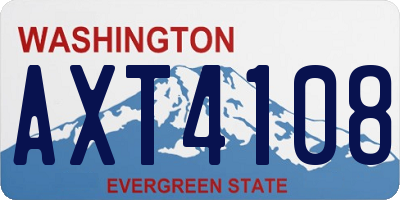 WA license plate AXT4108