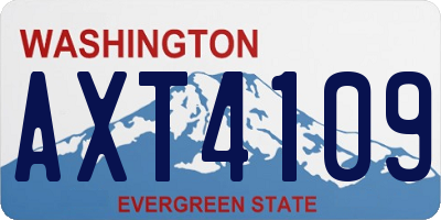 WA license plate AXT4109