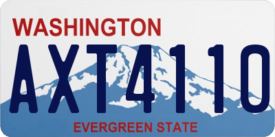 WA license plate AXT4110