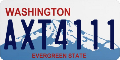 WA license plate AXT4111
