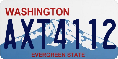 WA license plate AXT4112