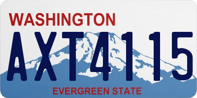 WA license plate AXT4115