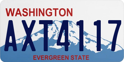 WA license plate AXT4117