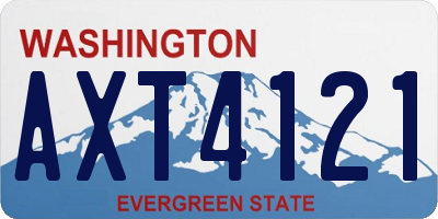 WA license plate AXT4121