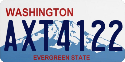 WA license plate AXT4122