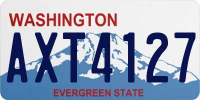 WA license plate AXT4127