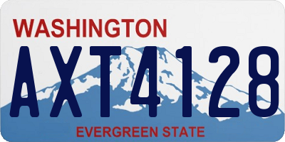 WA license plate AXT4128