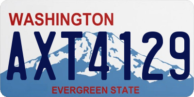 WA license plate AXT4129