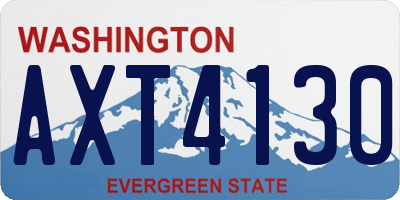 WA license plate AXT4130