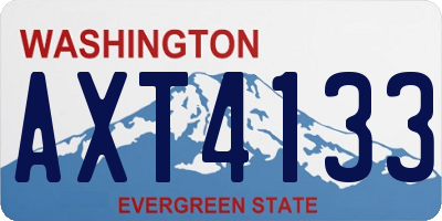 WA license plate AXT4133