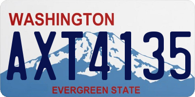 WA license plate AXT4135