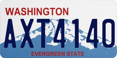 WA license plate AXT4140