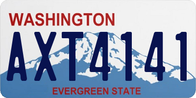 WA license plate AXT4141