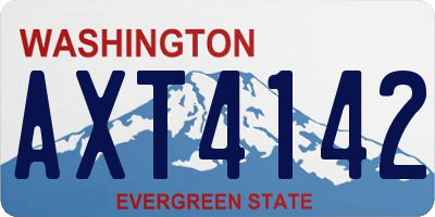 WA license plate AXT4142