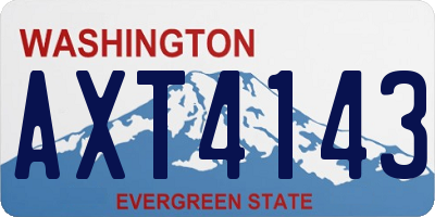 WA license plate AXT4143