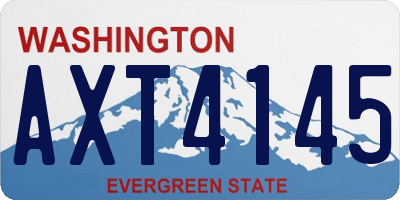 WA license plate AXT4145