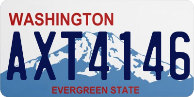 WA license plate AXT4146