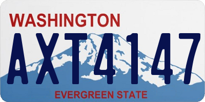 WA license plate AXT4147