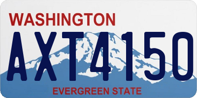 WA license plate AXT4150