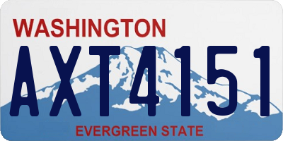 WA license plate AXT4151