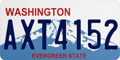 WA license plate AXT4152