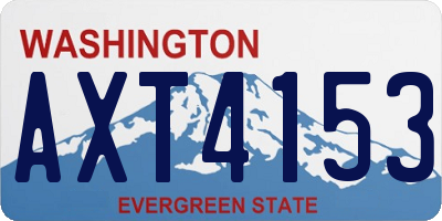 WA license plate AXT4153