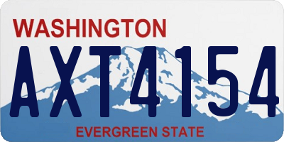 WA license plate AXT4154