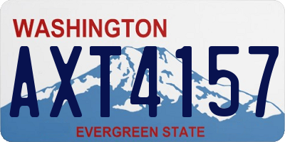 WA license plate AXT4157