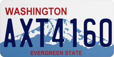WA license plate AXT4160