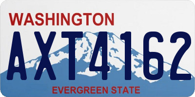 WA license plate AXT4162
