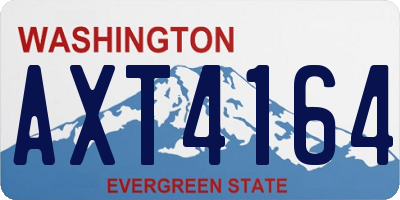 WA license plate AXT4164