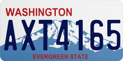 WA license plate AXT4165