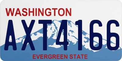 WA license plate AXT4166
