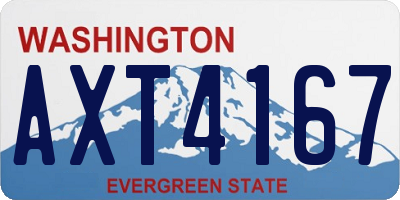 WA license plate AXT4167